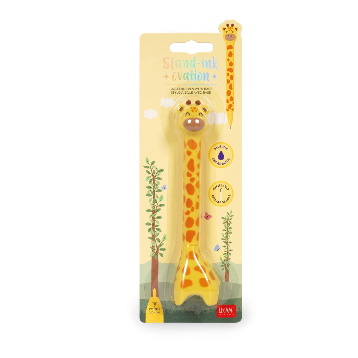 Kugelschreiber mit Standfuß Giraffe - Legami