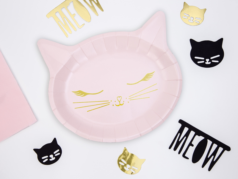 Pappteller Katzen (6 Stk.) - Party Deco