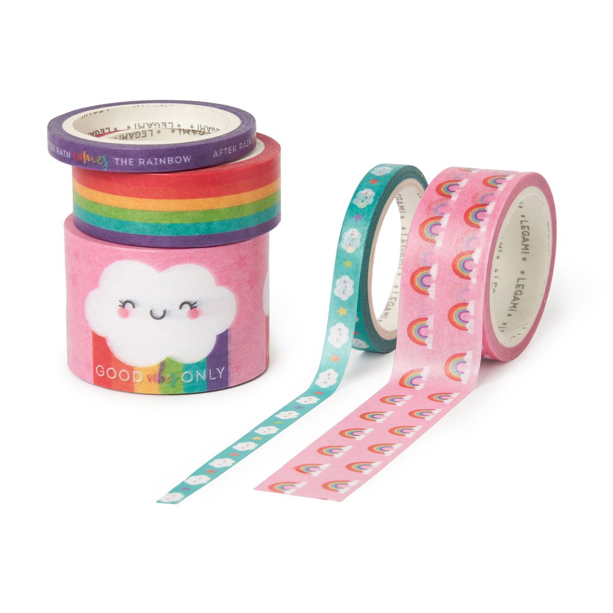 5er-Set dekorative Papierklebebänder Rainbow - Legami
