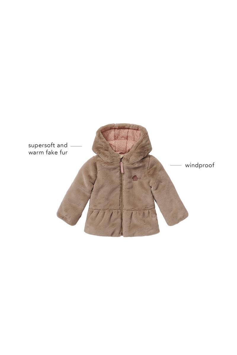 Winterjacke Plüsch braun  - 74