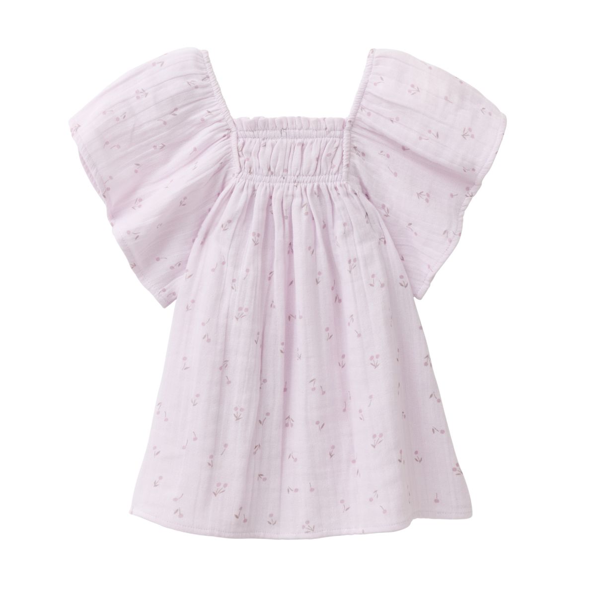 Musselin-Kleid blassviolett GOTS - 86-92