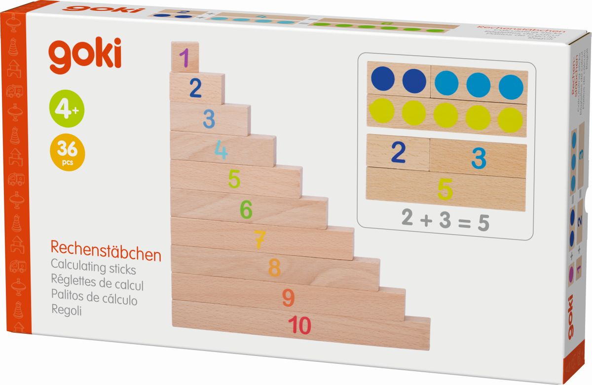 Rechenstäbe aus Holz - Goki