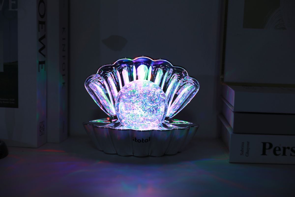 iTotal - Muschel-Lampe silber