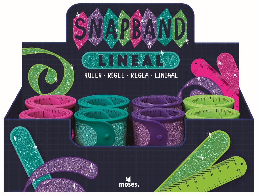Snap-Band Lineal (farblich sortiert, 1 Stück)