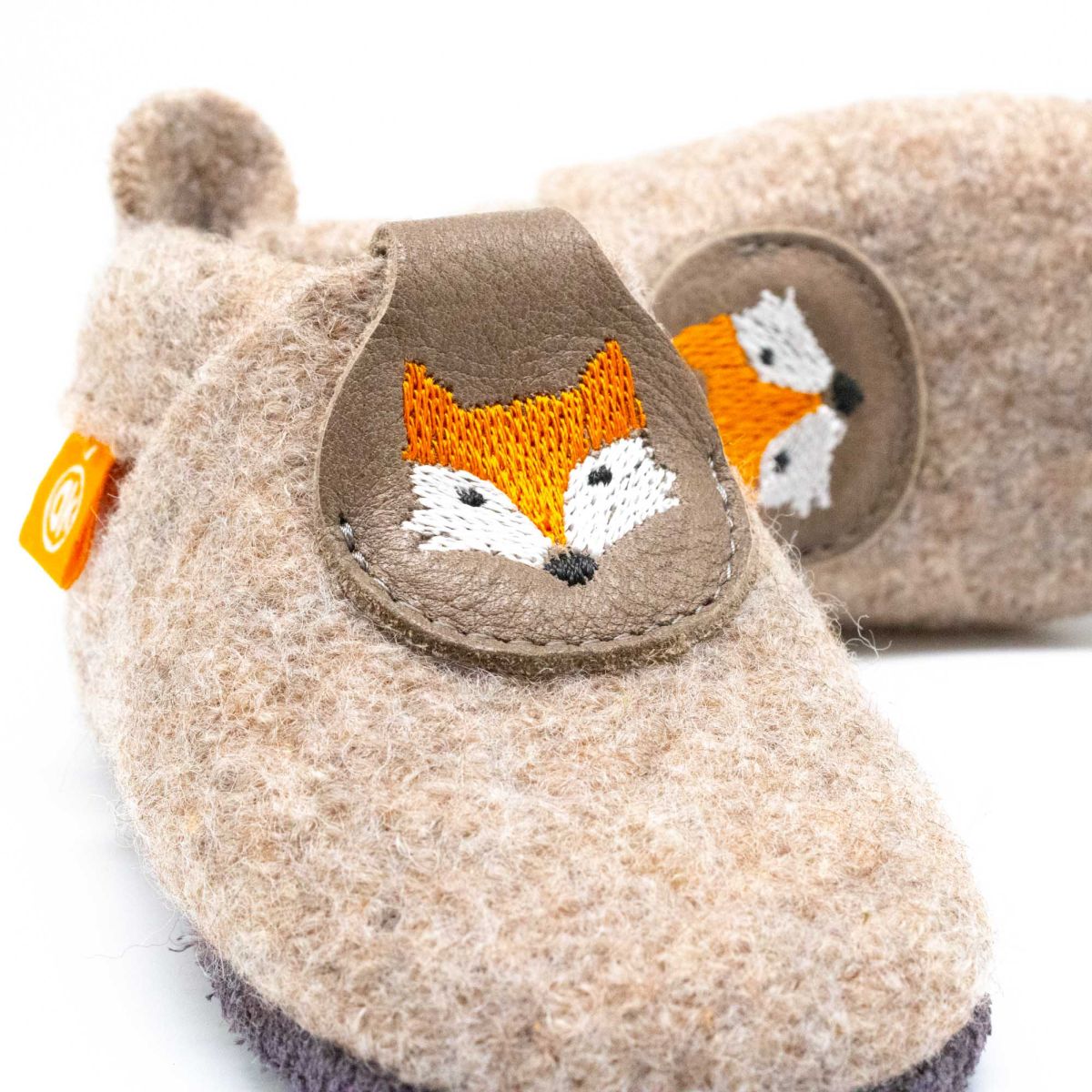 Wolli Krabbelpuschen beige Fuchs Gr. 20-21