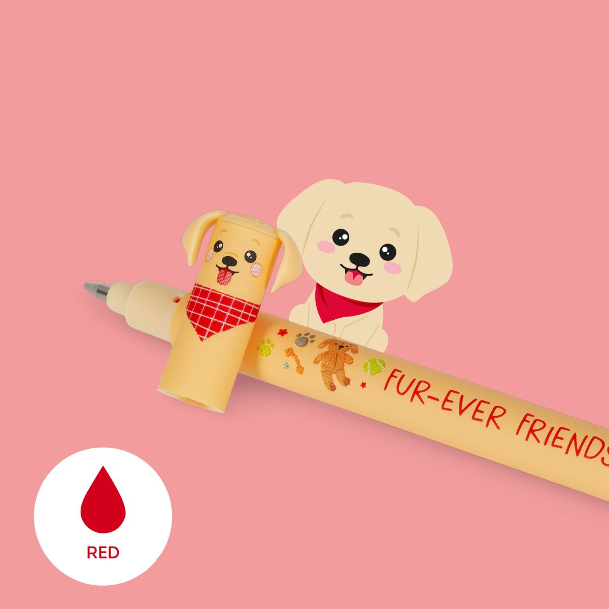 Löschbare Gelstifte "Fur-ever friends" 3er Set - Legami