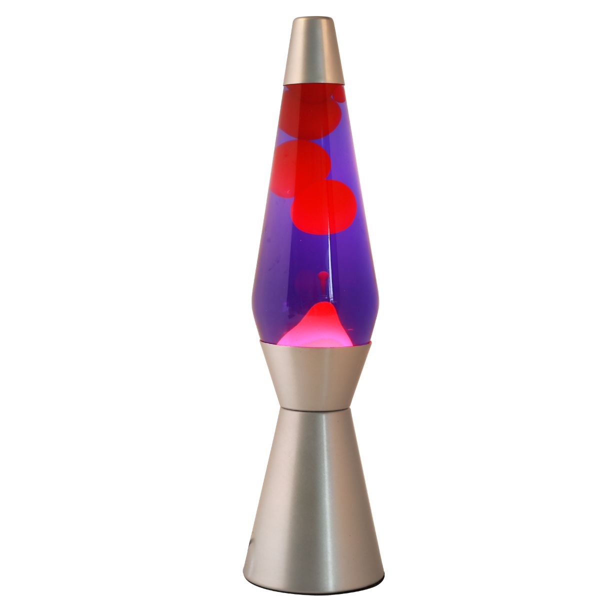 iTotal - Lavalampe silber Spaceship violett-rosa