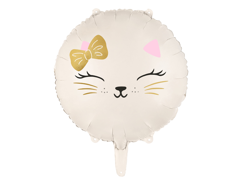 Folienballon Katze, rund 45cm - Party Deco