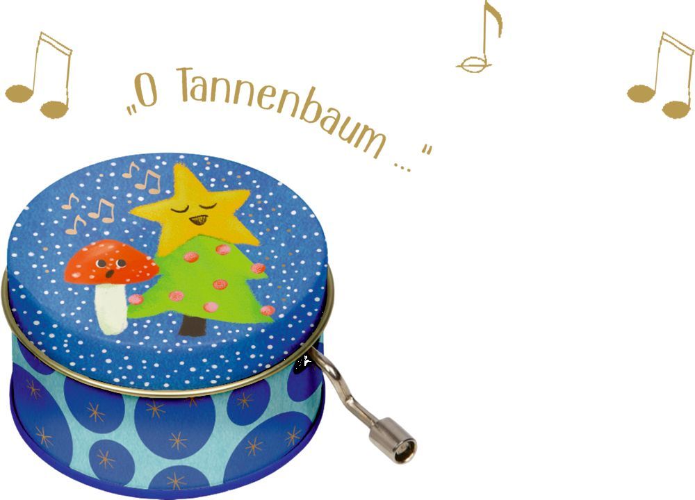 Metallspieluhr - Fröhliche Weihnachten (verschiedene Designs, 1 Stück)