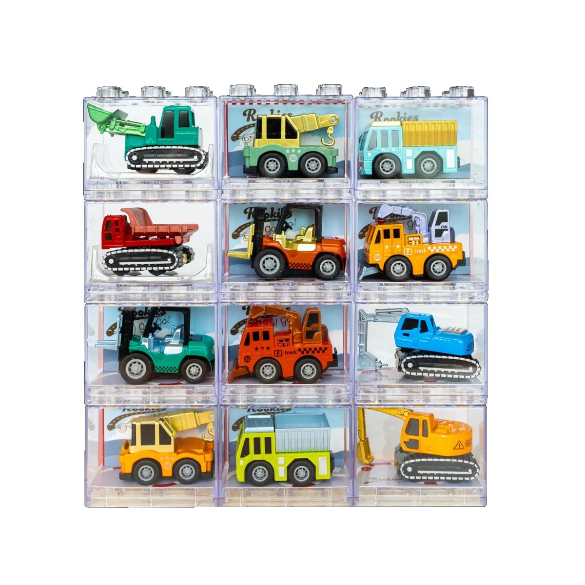 Rookies Pull Back Spielzeugauto: Baufahrzeuge (verschiedene Designs, 1 Stück)