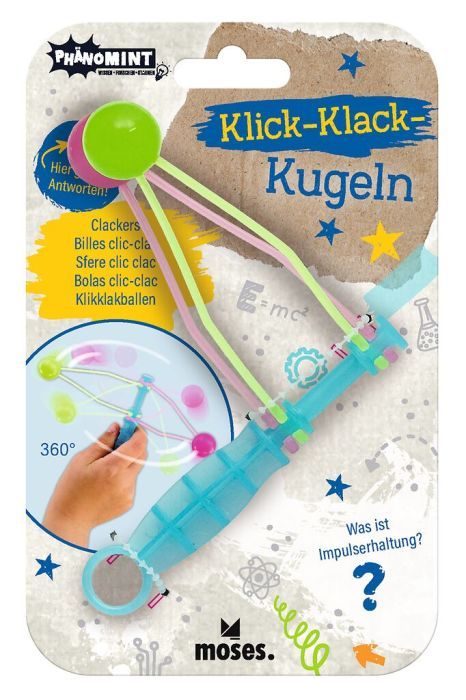 PhänoMINT Klick-Klack-Kugeln (verschiedene Designs, 1 Stück)