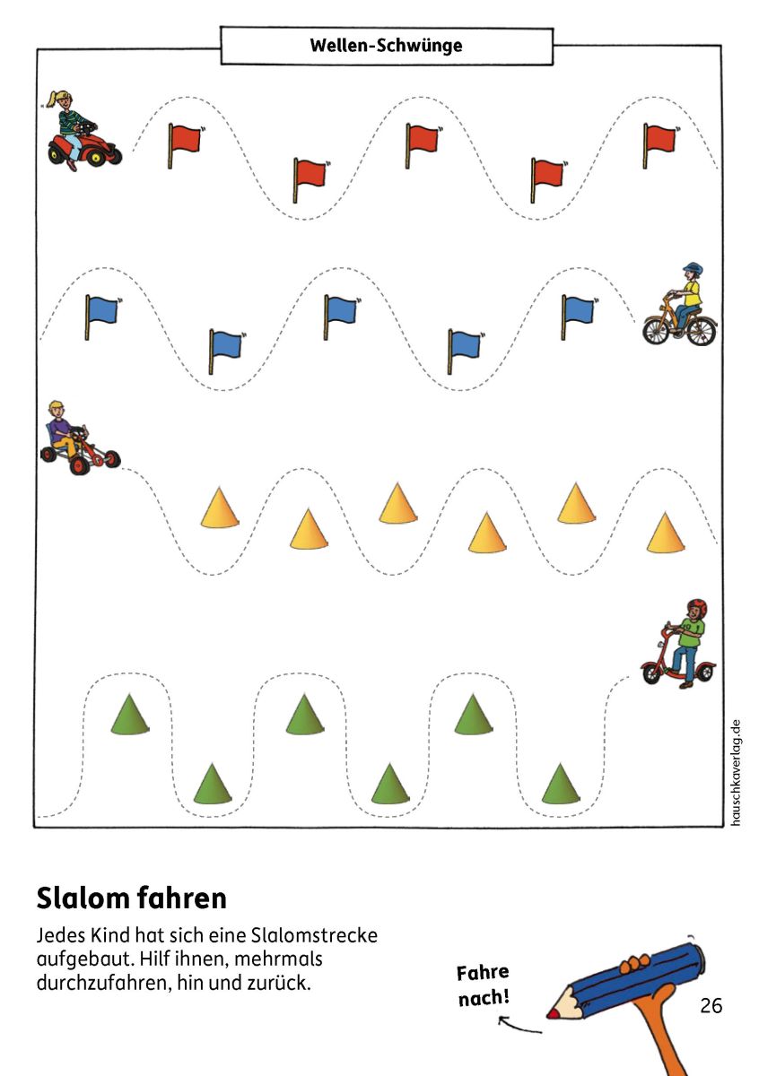 Vorschulblock - Schwungübungen - Hauschka Verlag 5+