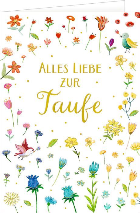 Grußkarte - Glückwünsche zur Taufe (verschiedene Designs, 1 Stück)