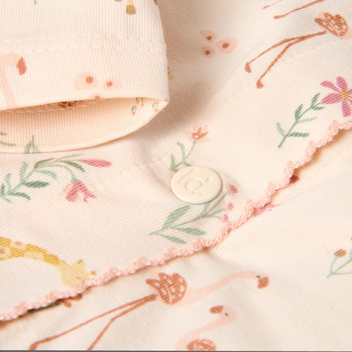 Schlafanzug Safari Flamingo Pastell rosa  - 50-56
