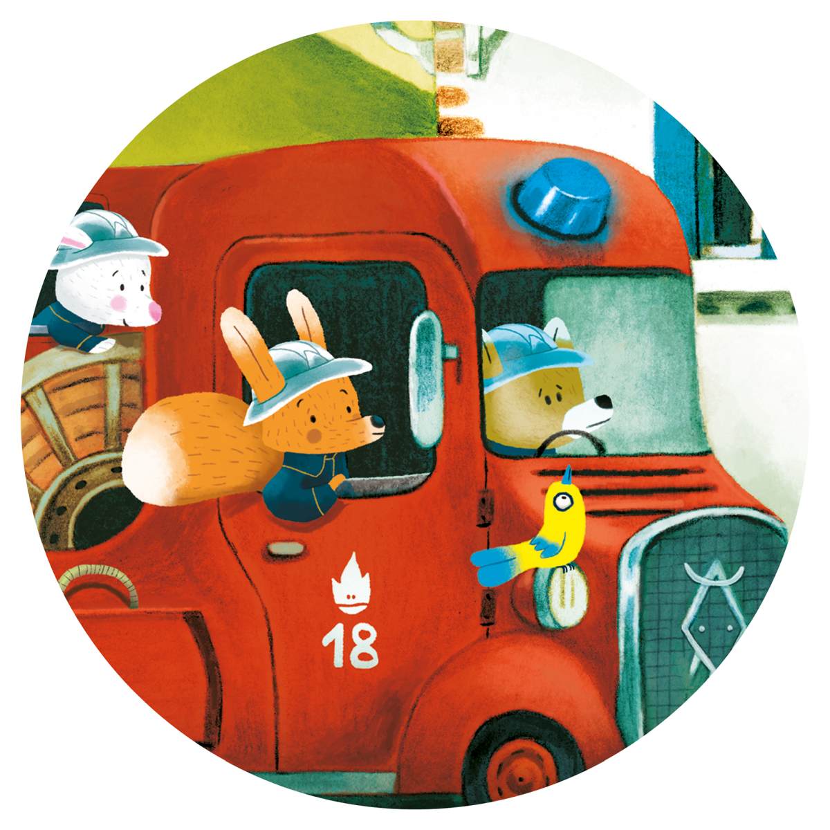 Puzzle Feuerwehr (16 Teile) - Djeco