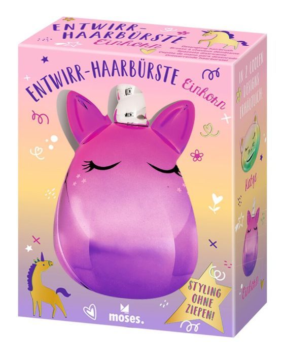 Entwirr-Haarbürsten Einhorn & Katze (versch. Designs, 1 Stück)