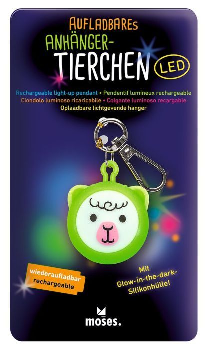 Anhänger-Tierchen aufladbar LED (versch. Designs, 1 Stück)