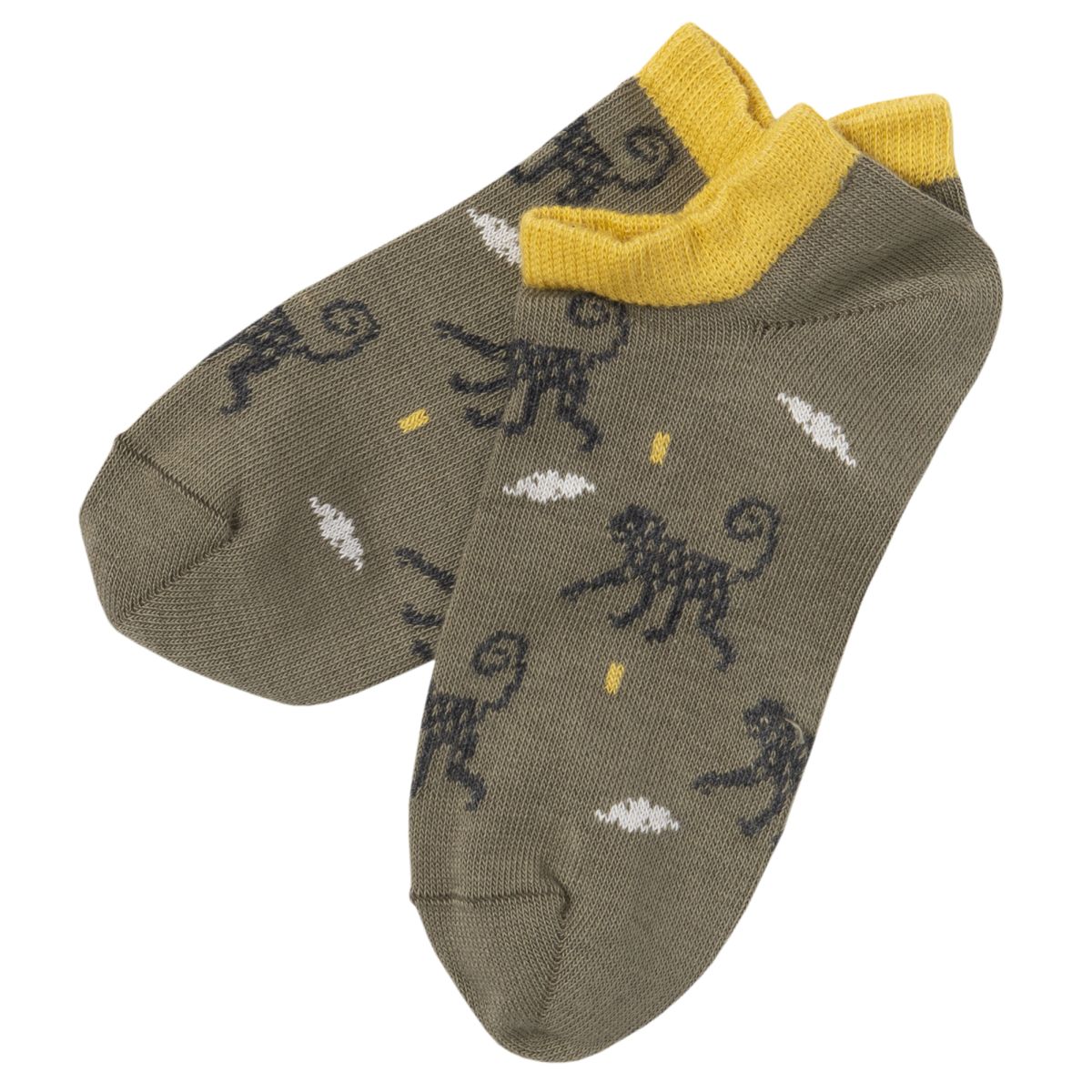 Sneakersocken khaki Affen - 27-30