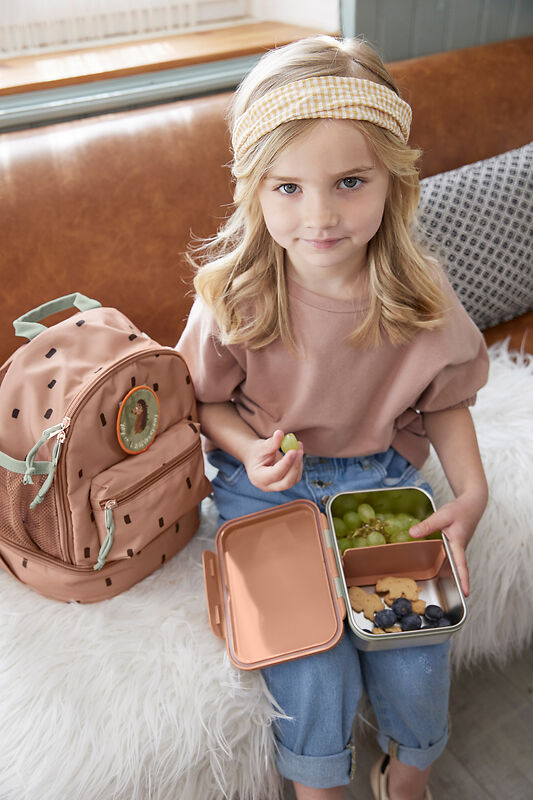 Lunchbox Edelstahl Happy Prints caramel - Lässig
