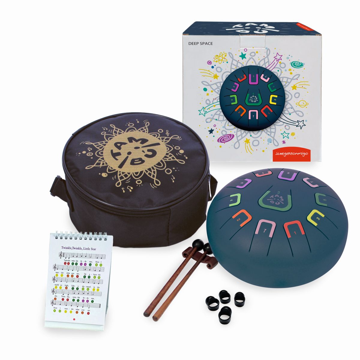Tambu Zungentrommel 20cm - Deep Space (anthrazit)