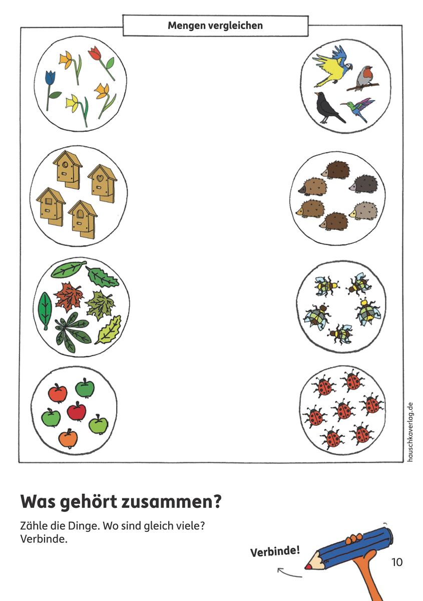 Vorschulblock - Zahlen und Mengen - Hauschka Verlag 5+