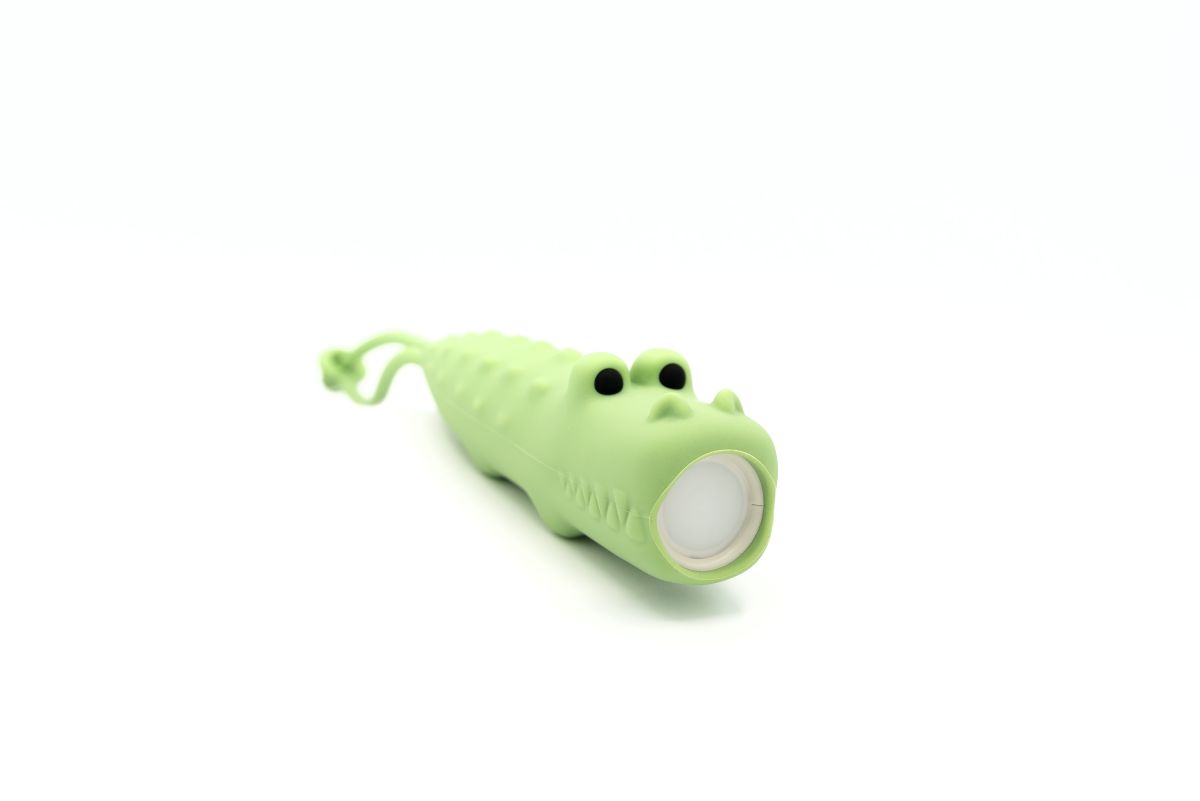Silikon-Taschenlampe Krokodil grün -Little L