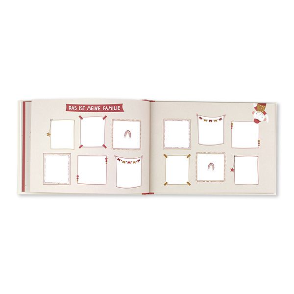 "Mein erstes Jahr" Wäscheleine rose Hardcover-Album - Ava & Yves