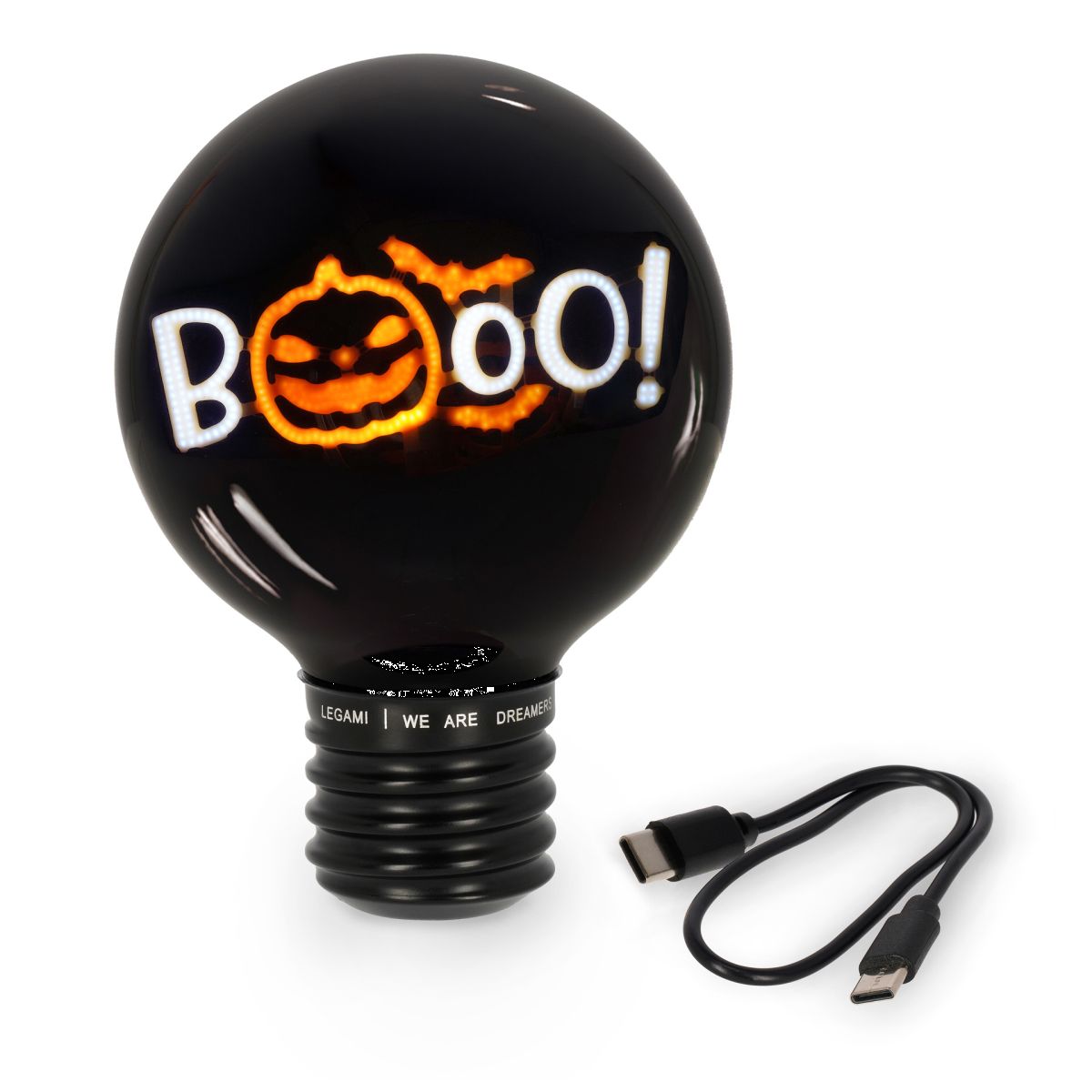 Deko-Tischlampe in Glühbirnenform - Pumpkin Booo Halloween - Legami