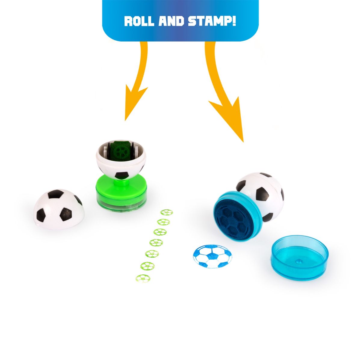 TAKE ACTION Fußball-Stempel 2 in 1 (unterschiedliche Designs, 1 Stück)