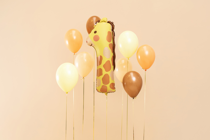 Folienballon Ziffer 1 - Giraffe, 82cm - Party Deco