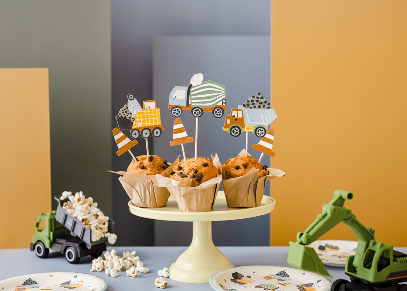 Caketopper Baustelle (6-teilig) - Party Deco