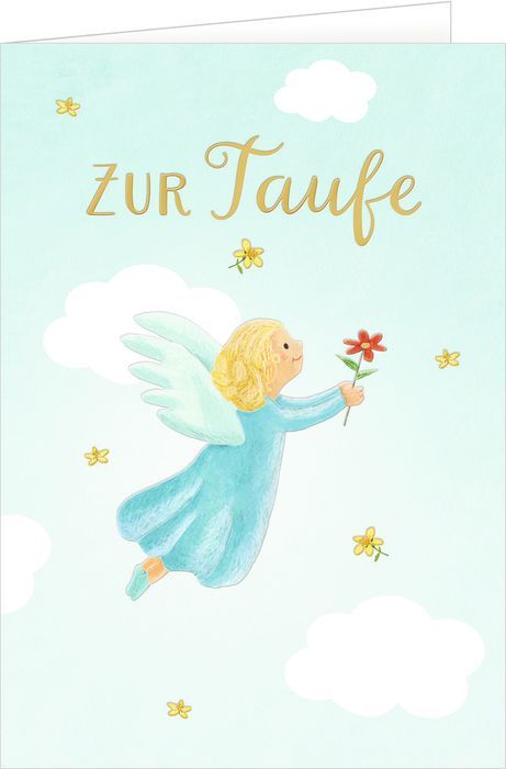 Grußkarte - Glückwünsche zur Taufe (verschiedene Designs, 1 Stück)