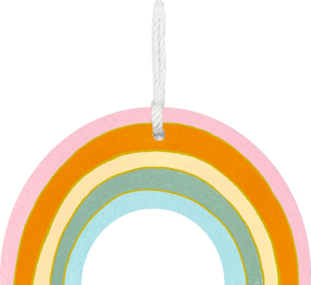 Grußkarte - Alles Gute zur Taufe - Regenbogen hellblau