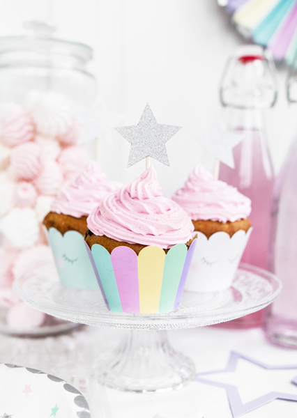 Muffinmanschetten Einhorn (6 Stk.) - Party Deco