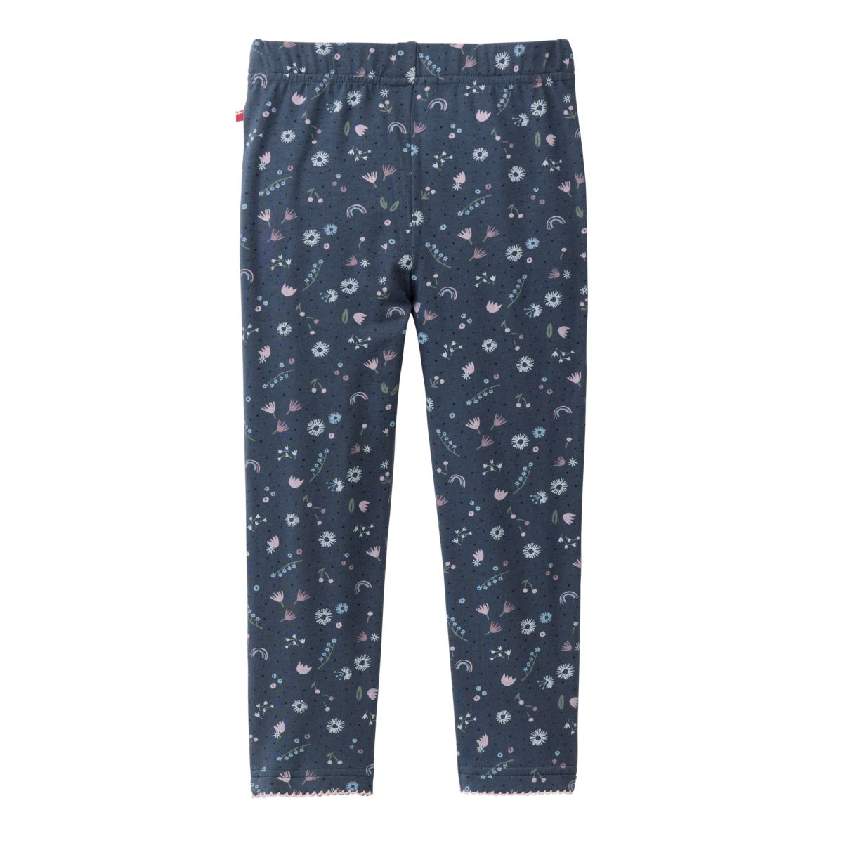 Leggings blau Blümchen GOTS - 110