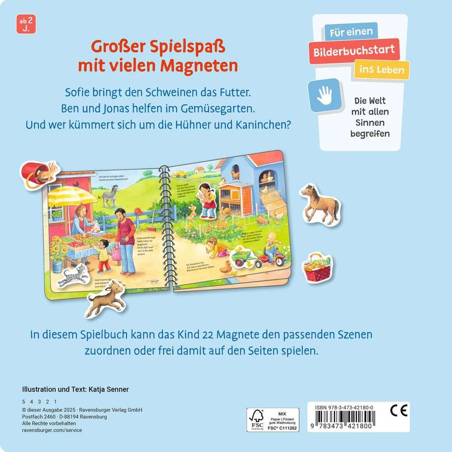 Mein großes Magnetbuch - Was gehört wohin? Auf dem Bauernhof