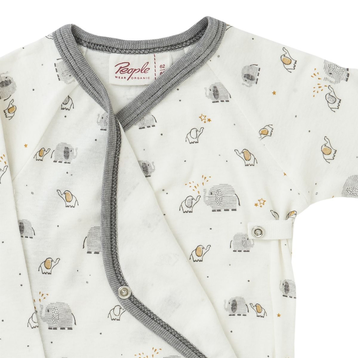 Wickelbody langarm Elefant - 74-80