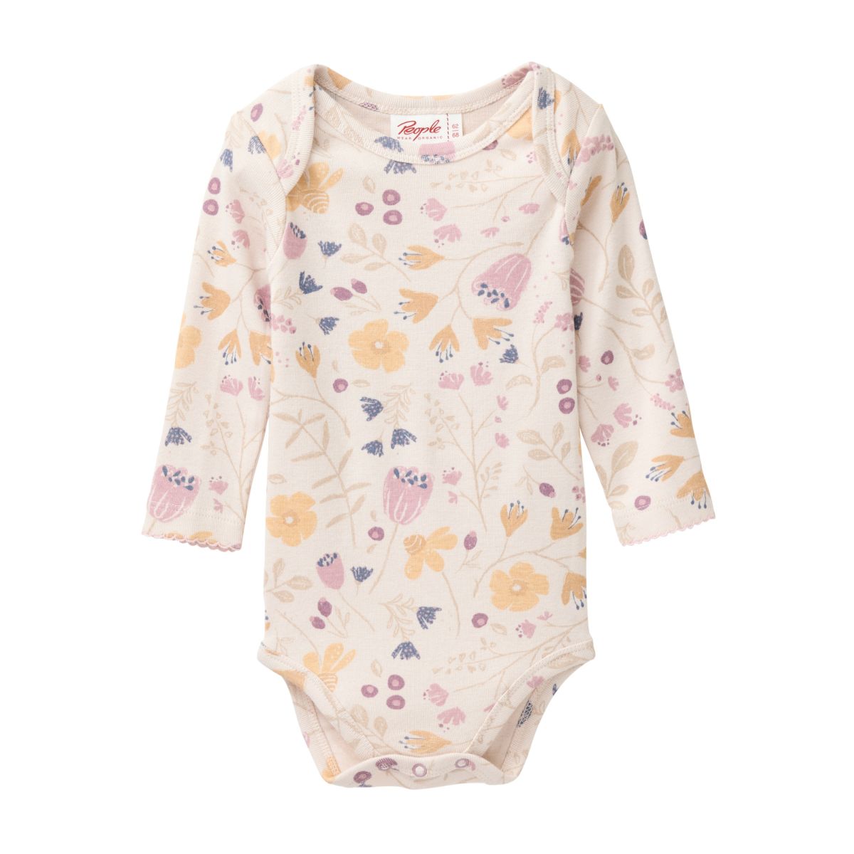 Langarm Body Blumen - 62-68