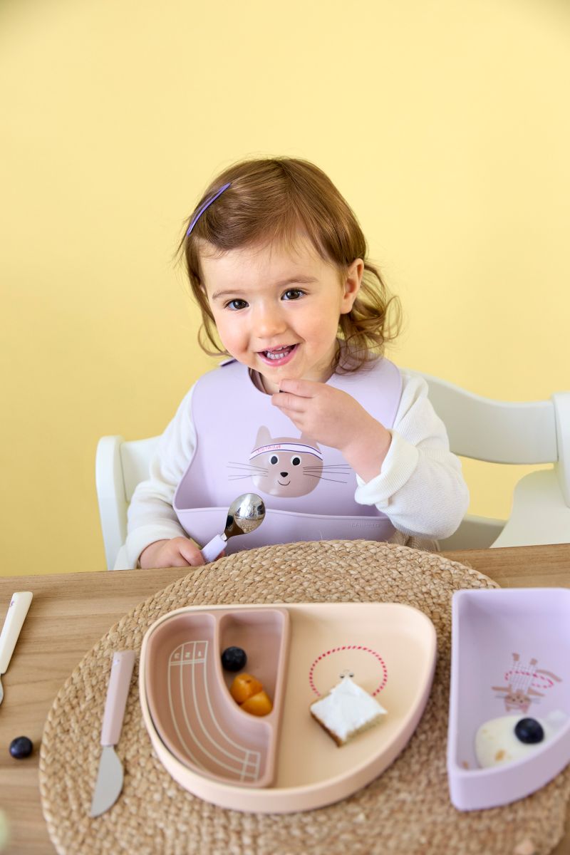 Kinder Menüteller Silikon (3-teilig) - Tiny Team, Cat - Lässig
