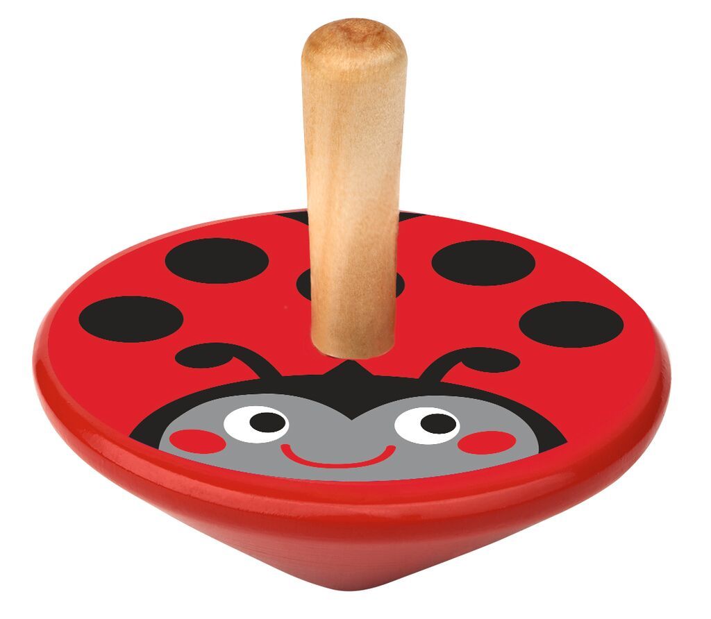 Krabbelkäfer Kleiner Holzkreisel (verschiedene Designs, 1 Stück)
