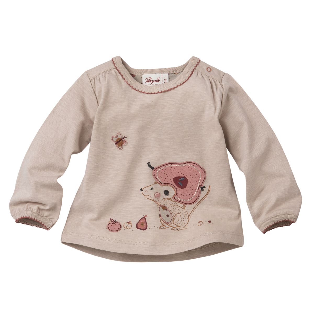 Langarmshirt puder Maus - 62-68