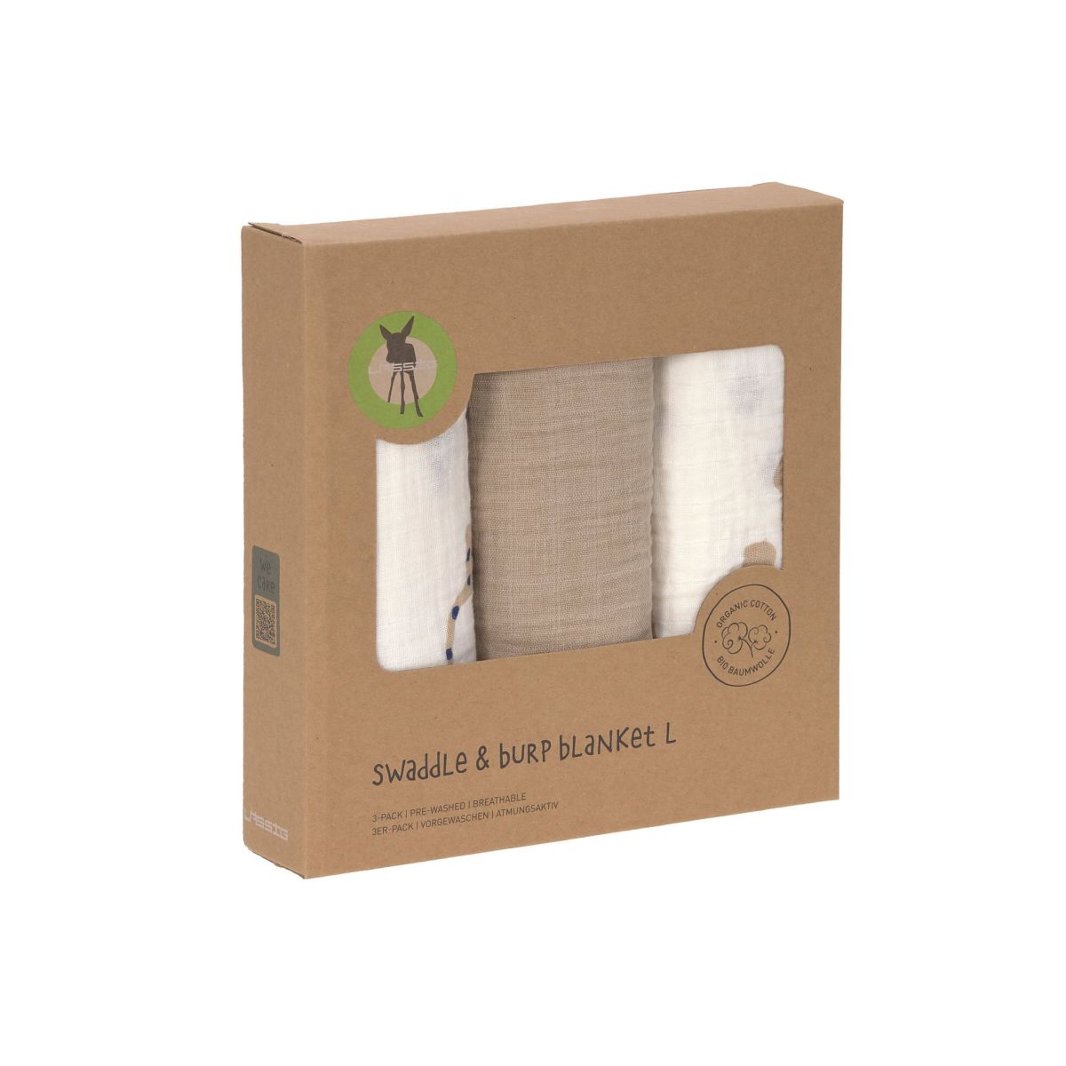 Mulltücher 85x85 cm Little Mateys royal blue (3er Pack) - Lässig