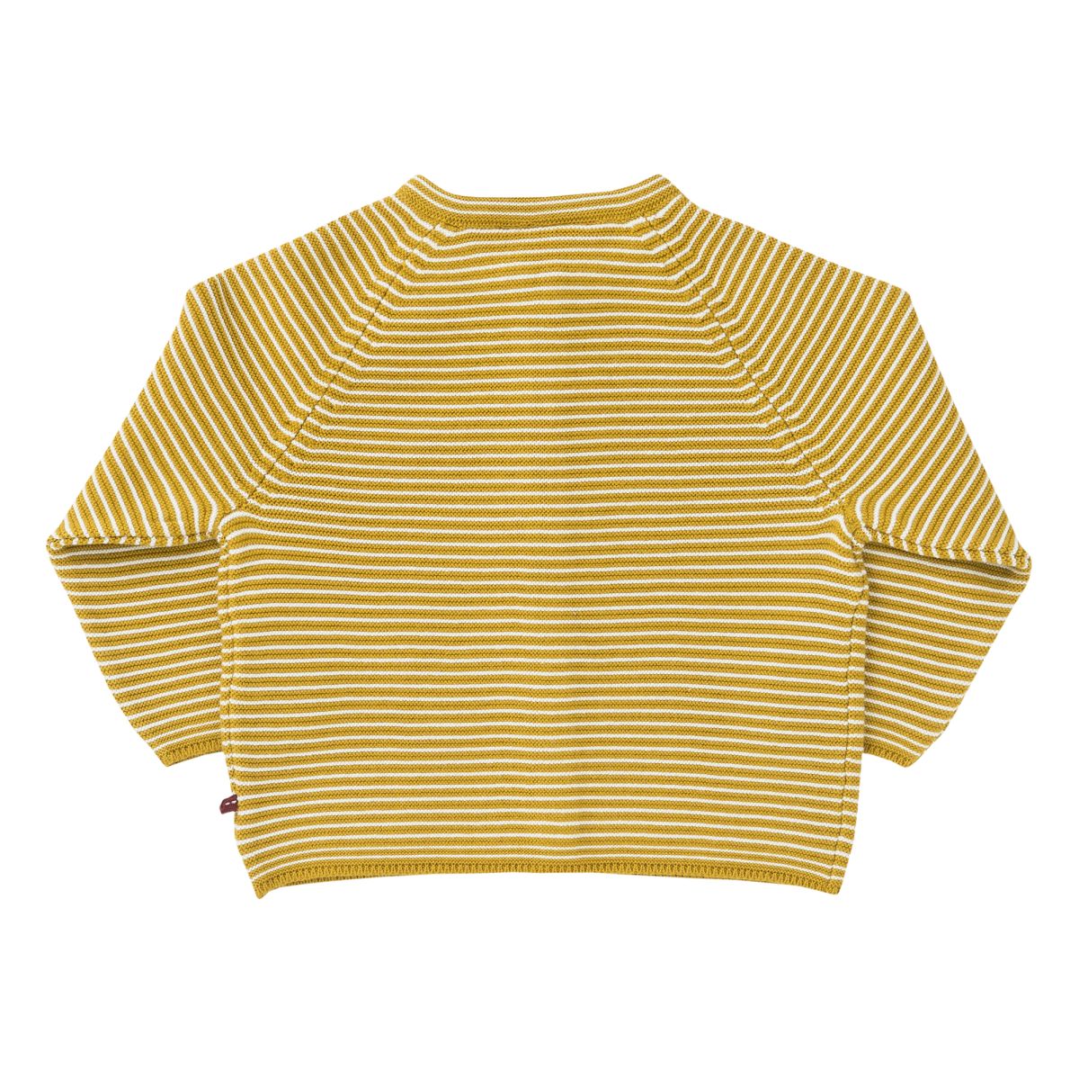 Strick Cardigan senfgelb geringelt - 74-80