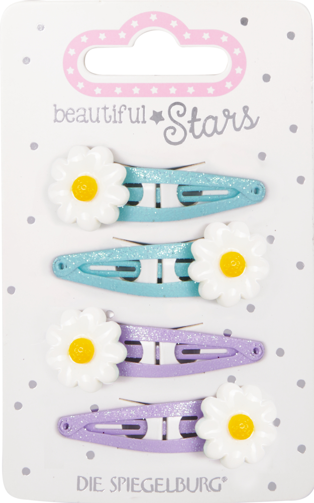 Haarclip Blümchen no.3 - beautiful Stars (verschiedene Designs, 1 Set)