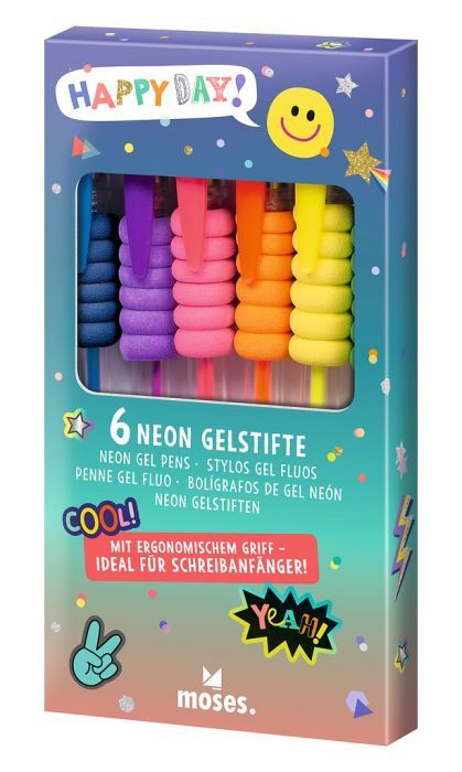 Happy Day Neon Gelstifte 6er Set