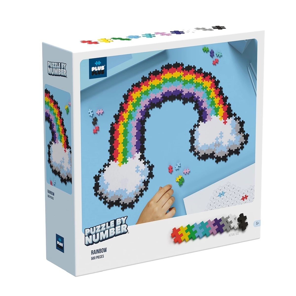 PLUS PLUS Mini-Bausteine Puzzle Regenbogen (500 Stück)