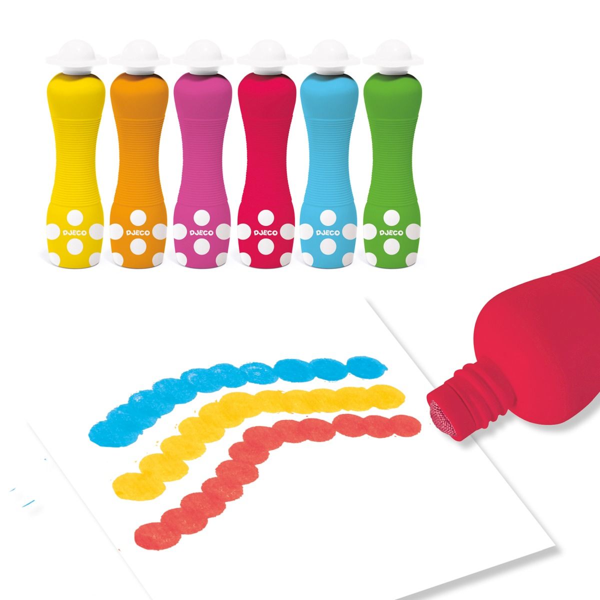 6 Farben mit Schaumstoffspitze - DJECO