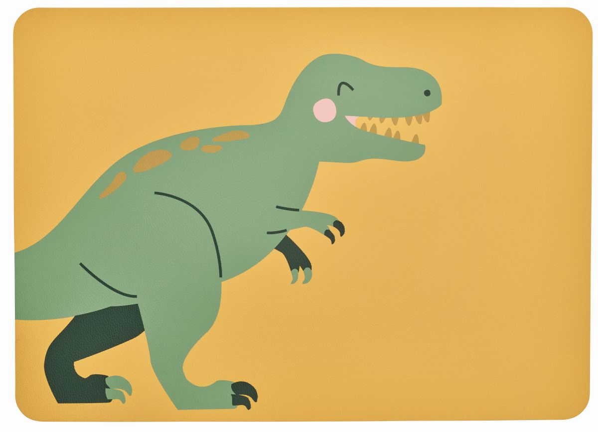 Kinder-Tischset Dinosaurier Tyrannosaurus Rex Titus gelb - ASA Selection