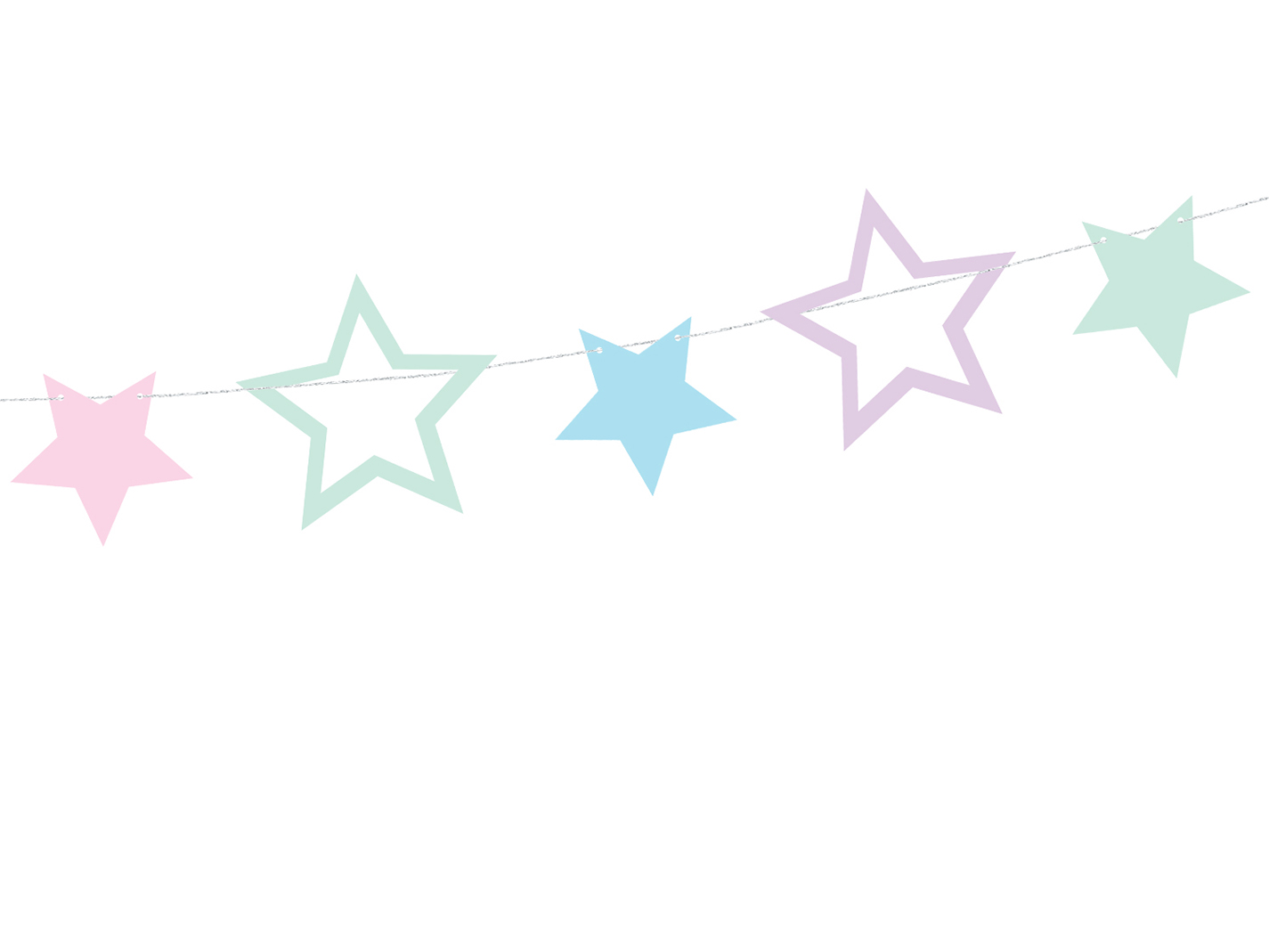 Girlande Einhorn - Sterne - Party Deco