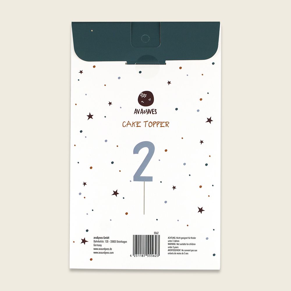 Cake Number Serie ADVENTURE, Zahl “2” - Ava & Yves